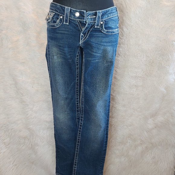 True Religions Women's Blue Disco Billy Big T Denim Jeans Siz 25 - Picture 2 of 11